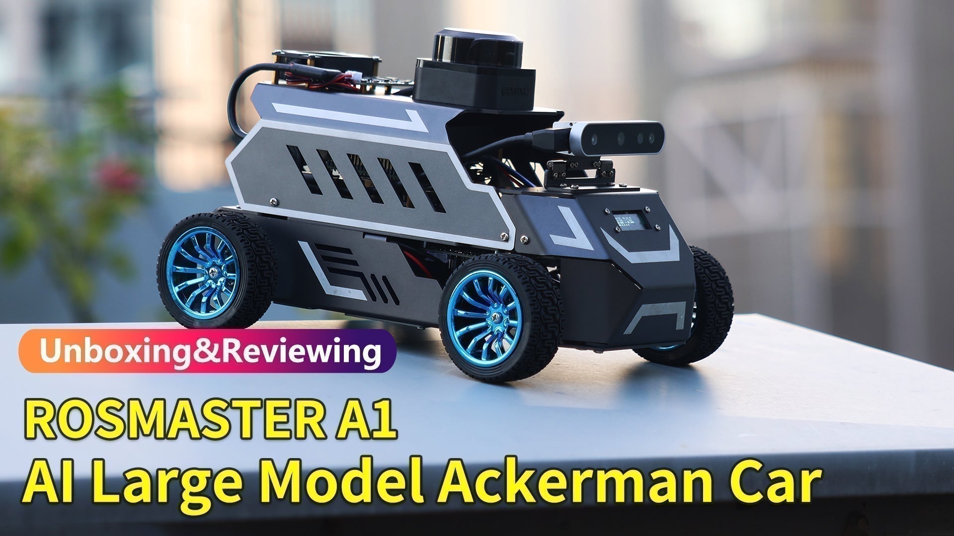【Unboxing and Reviewing】---ROSMASTER A1 AI Large Model ROS2 Robot with Ackerman steering chassis