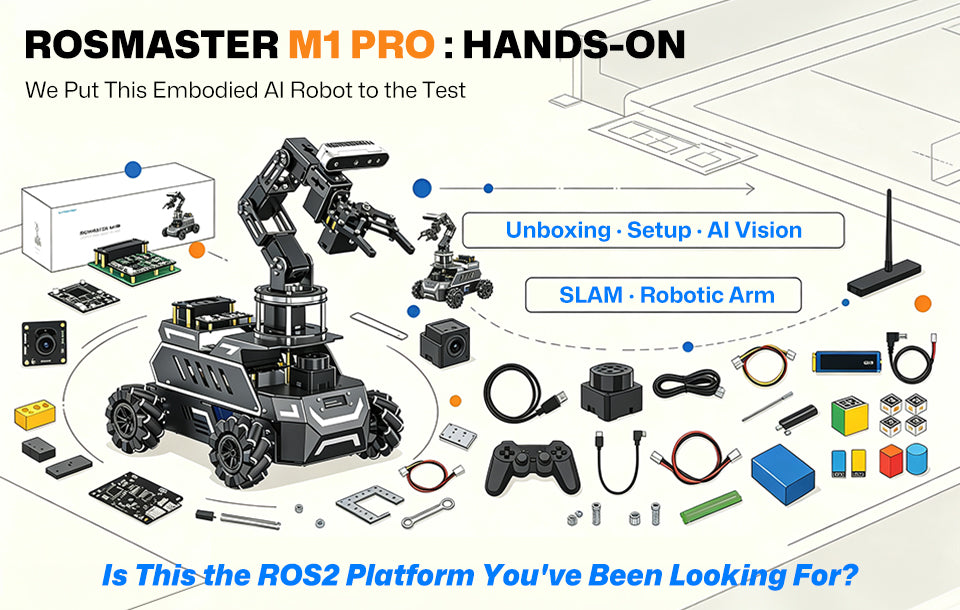 ROSMASTER M1 PRO/A1 PRO Unboxing and Review: AI Robotics Meets ROS 2