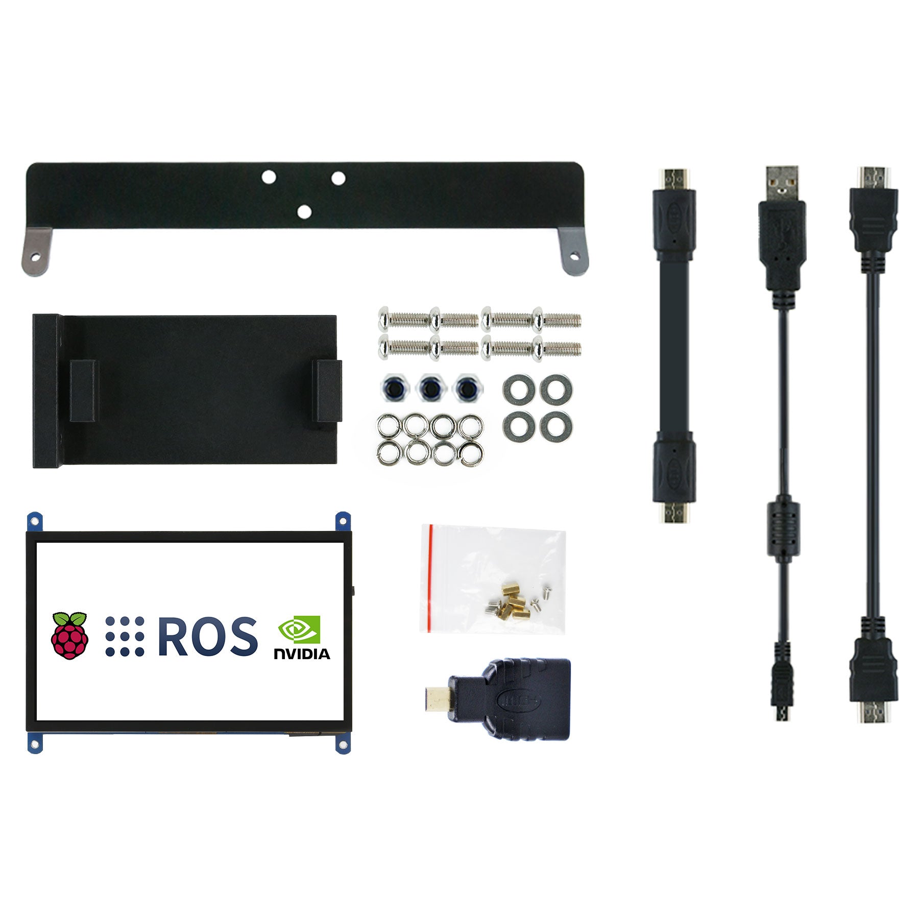 Soporte de metal para pantalla de 7 pulgadas para robot ROS