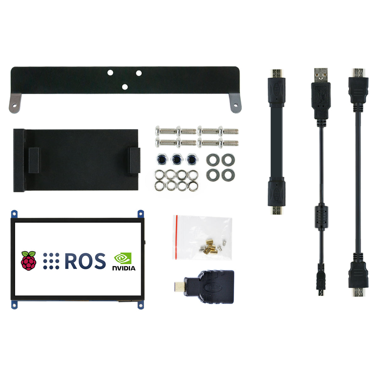 Soporte de metal para pantalla de 7 pulgadas para robot ROS