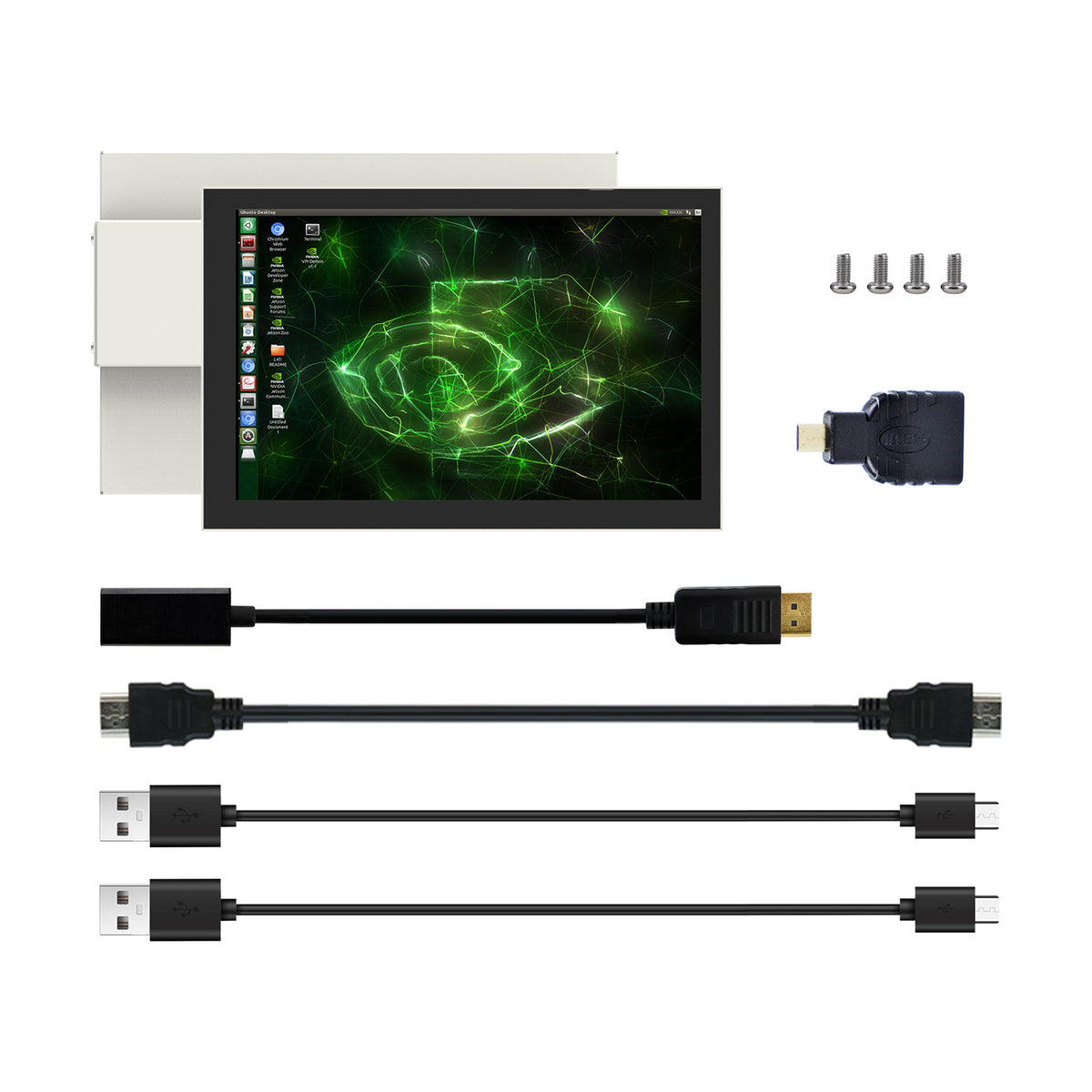 Pantalla táctil capacitiva de 10,1 pulgadas con soporte de carcasa de metal