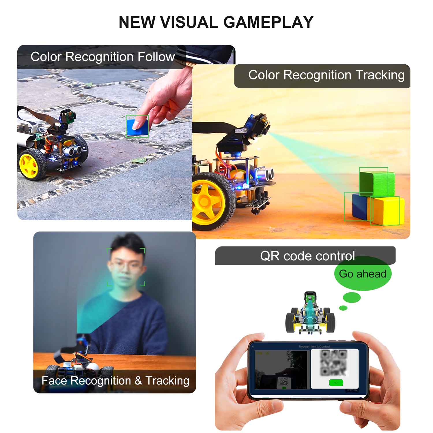 Raspbot AI Vision Robot Car with FPV camera for RPi5