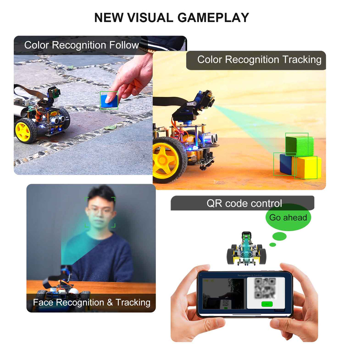 Raspbot AI Vision Robot Car with FPV camera for RPi5