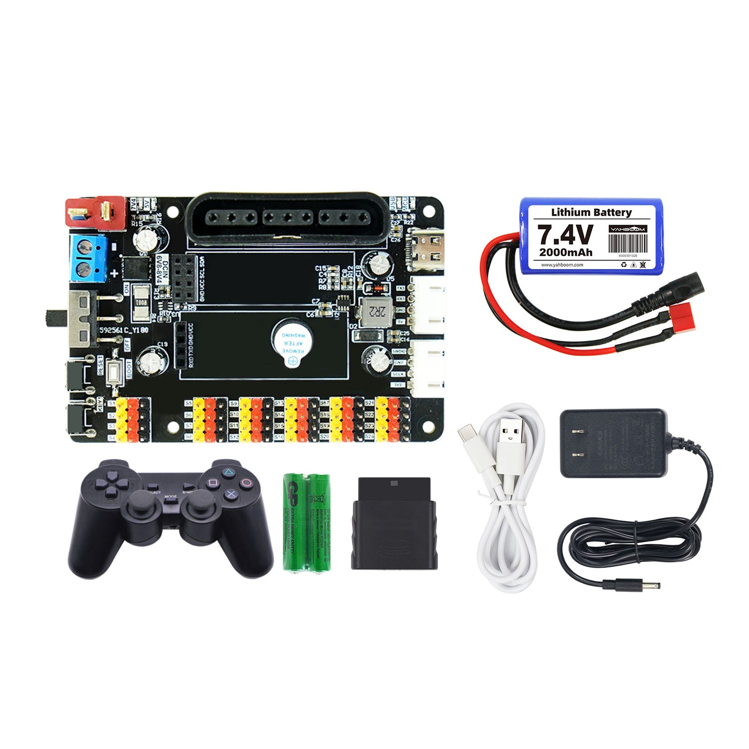 Placa de depuración de servocontrol PWM dual de 24 canales Yahboom para robótica inteligente DIY
