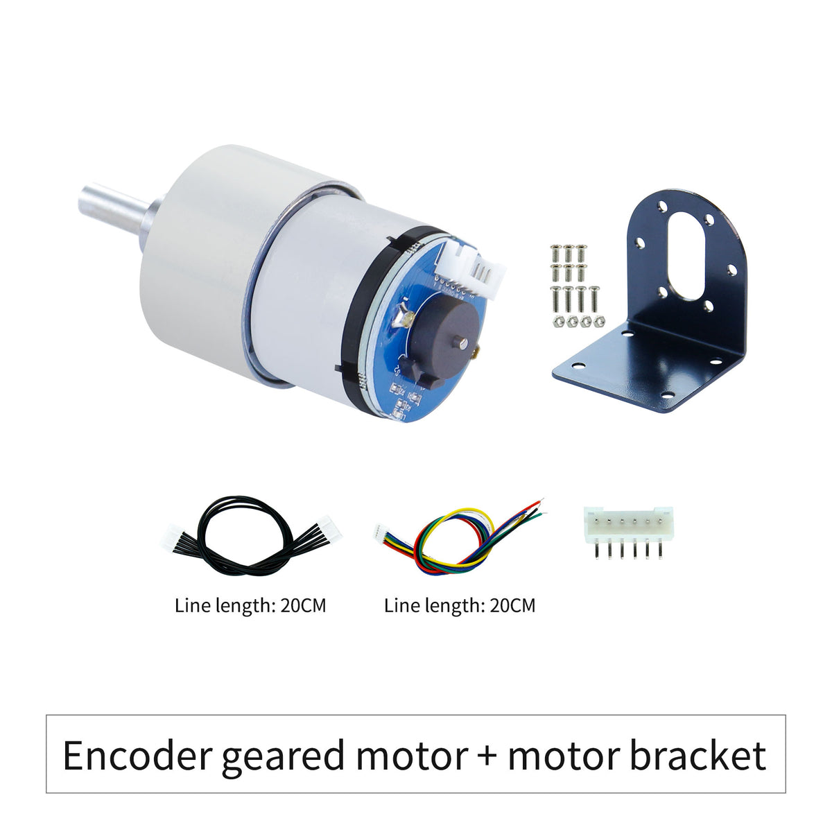 Motorreductor de CC 520 con codificador, 205 RPM, 333 RPM y 550 RPM