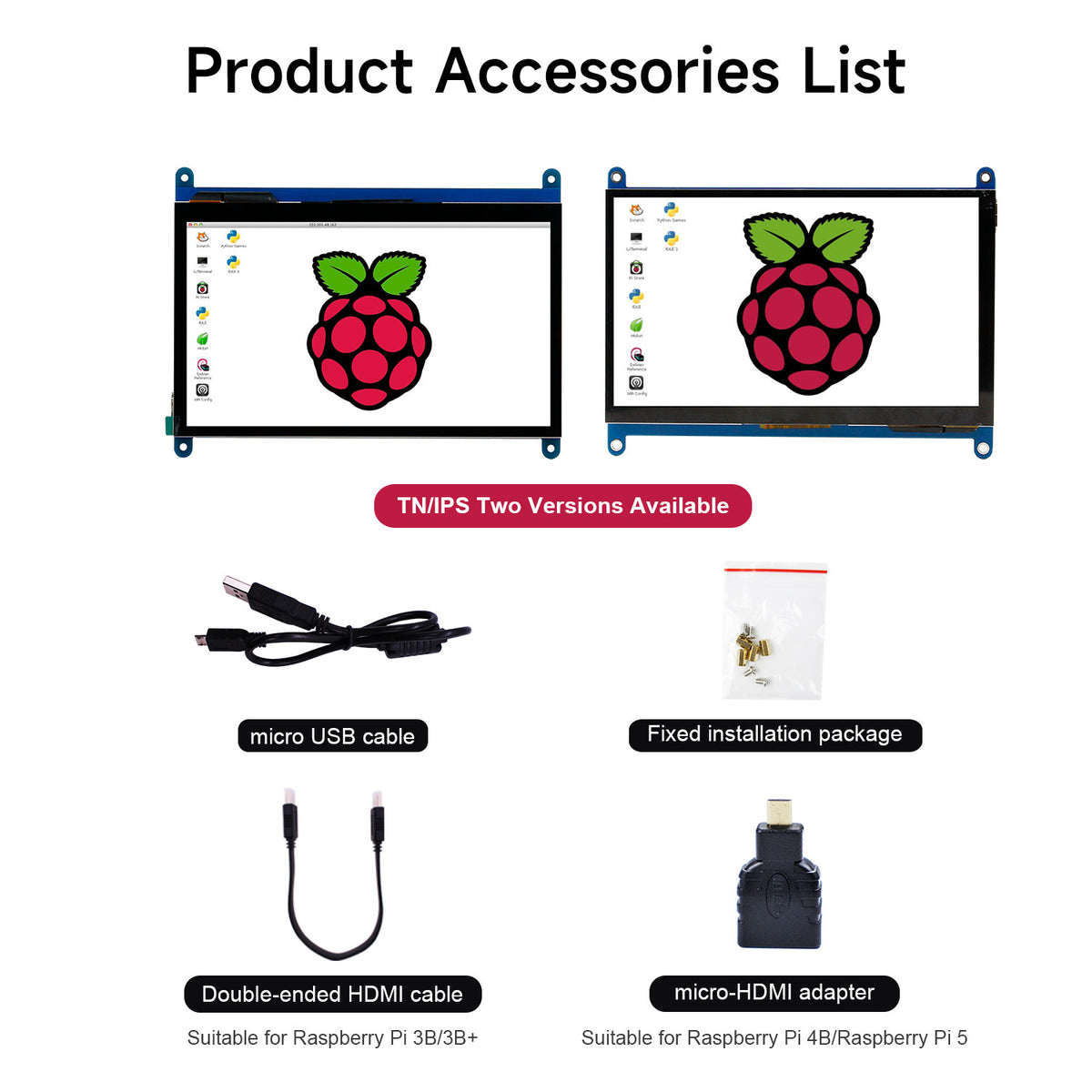 7 inch capacitive touch screen for Raspberry Pi/Jetson/RDK Series