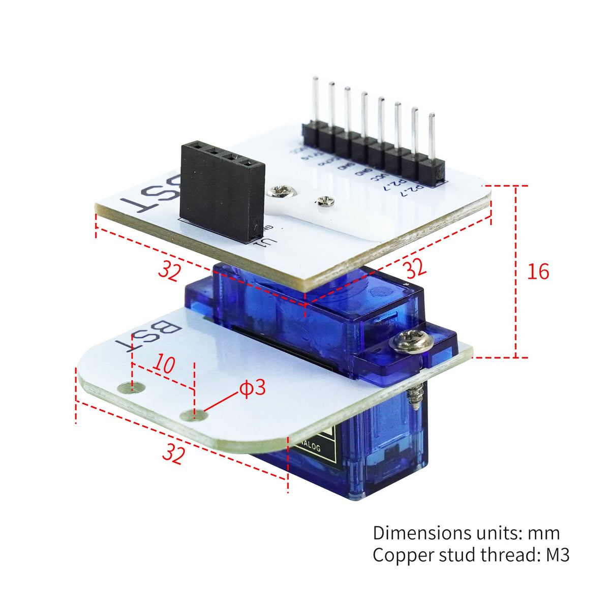 Yahboom SG90 servo with platform for smart car