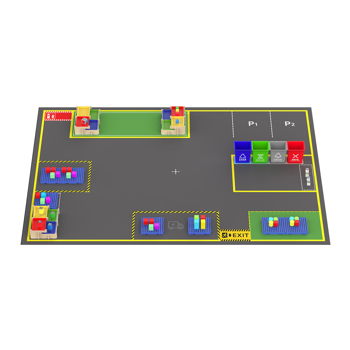 Yahboom sandbox map for robotics AI Large Language Model scenario(4.1M*3M)