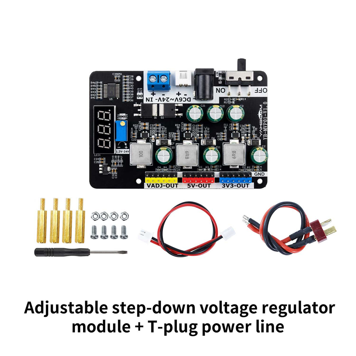 DC -DC 6V-24V to 1.2V-24V 5V 3.3V Adjustable voltage reduction and stabilization module