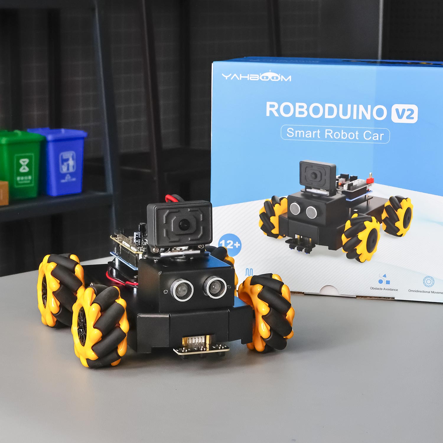Roboduino V2 AI Vision Car con cámara WiFi ESP32 para Arduino UNO