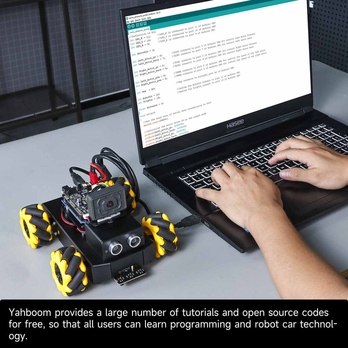 Roboduino V2 AI Vision Car con cámara WiFi ESP32 para Arduino UNO