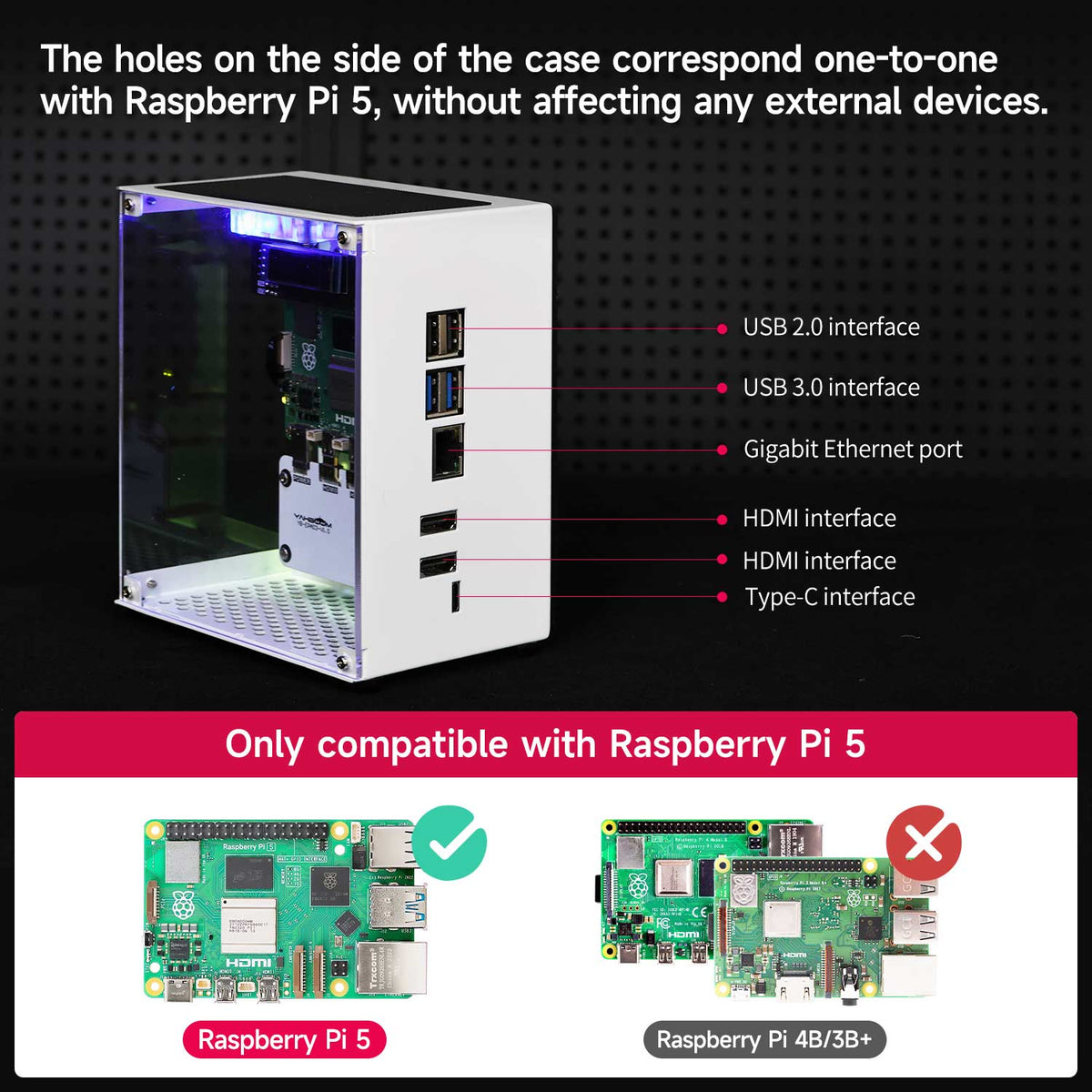 Étui de protection CUBE Pi pour Raspberry Pi 5