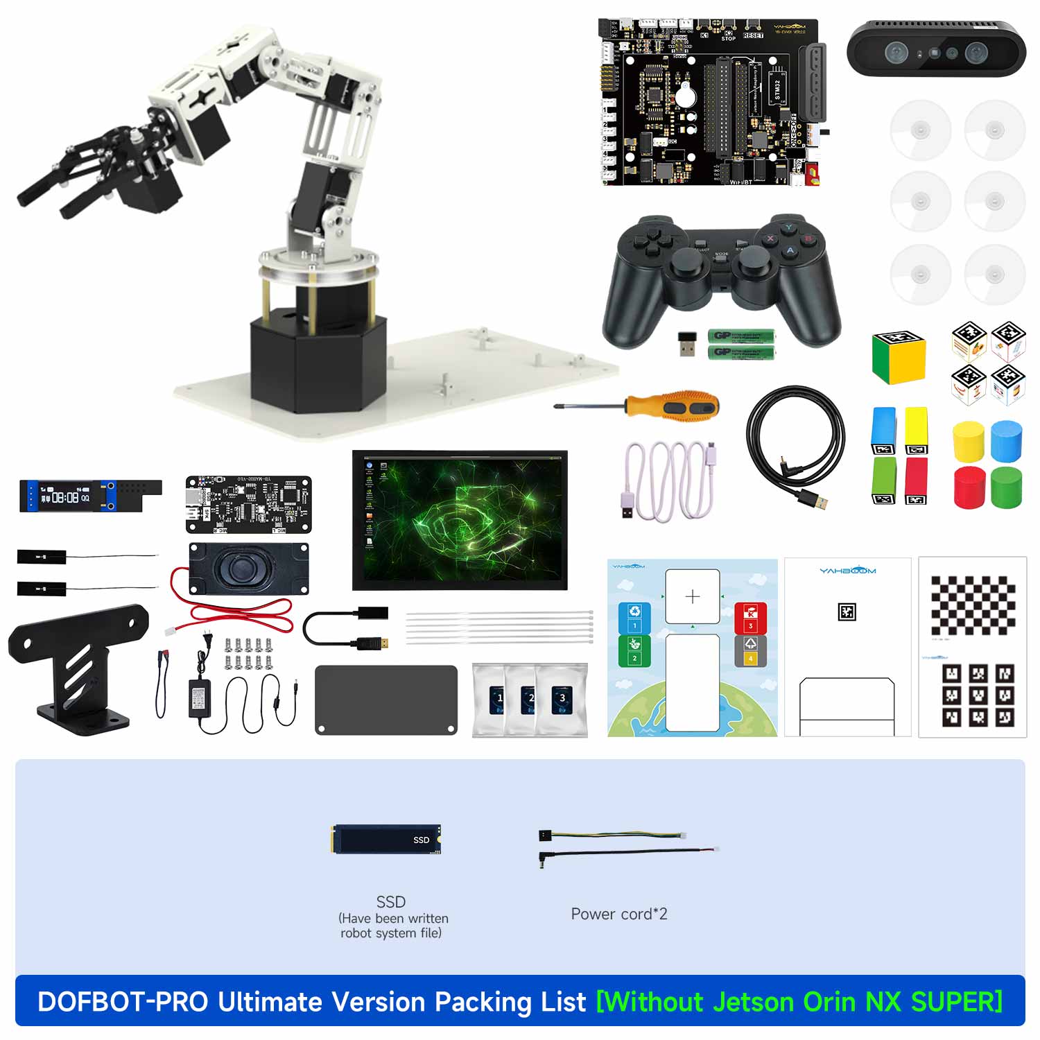 Brazo robótico con visión de profundidad 3D DOFBOT Pro para Jetson NANO 4GB/Orin NANO/Orin NX