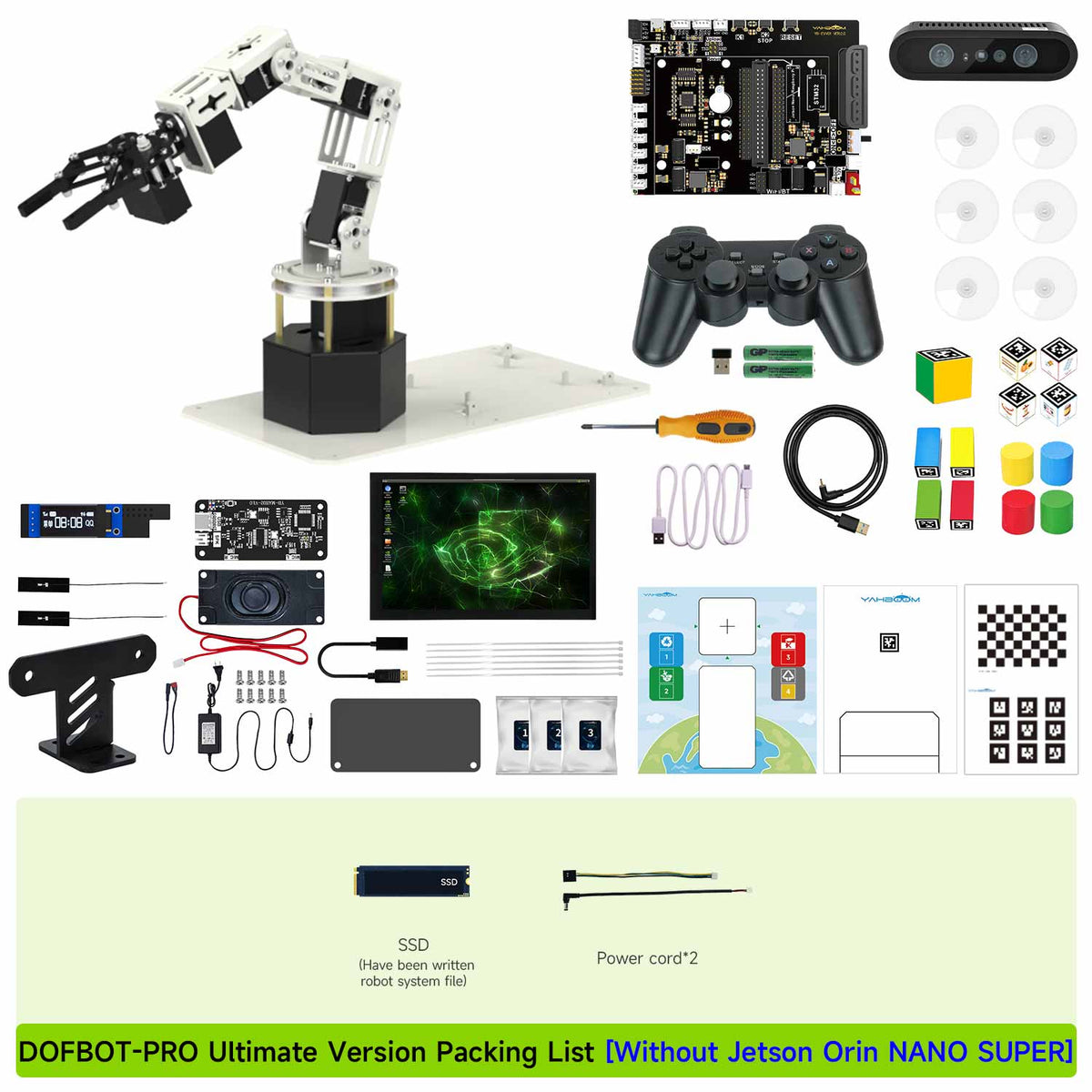 Brazo robótico con visión de profundidad 3D DOFBOT Pro para Jetson NANO 4GB/Orin NANO/Orin NX