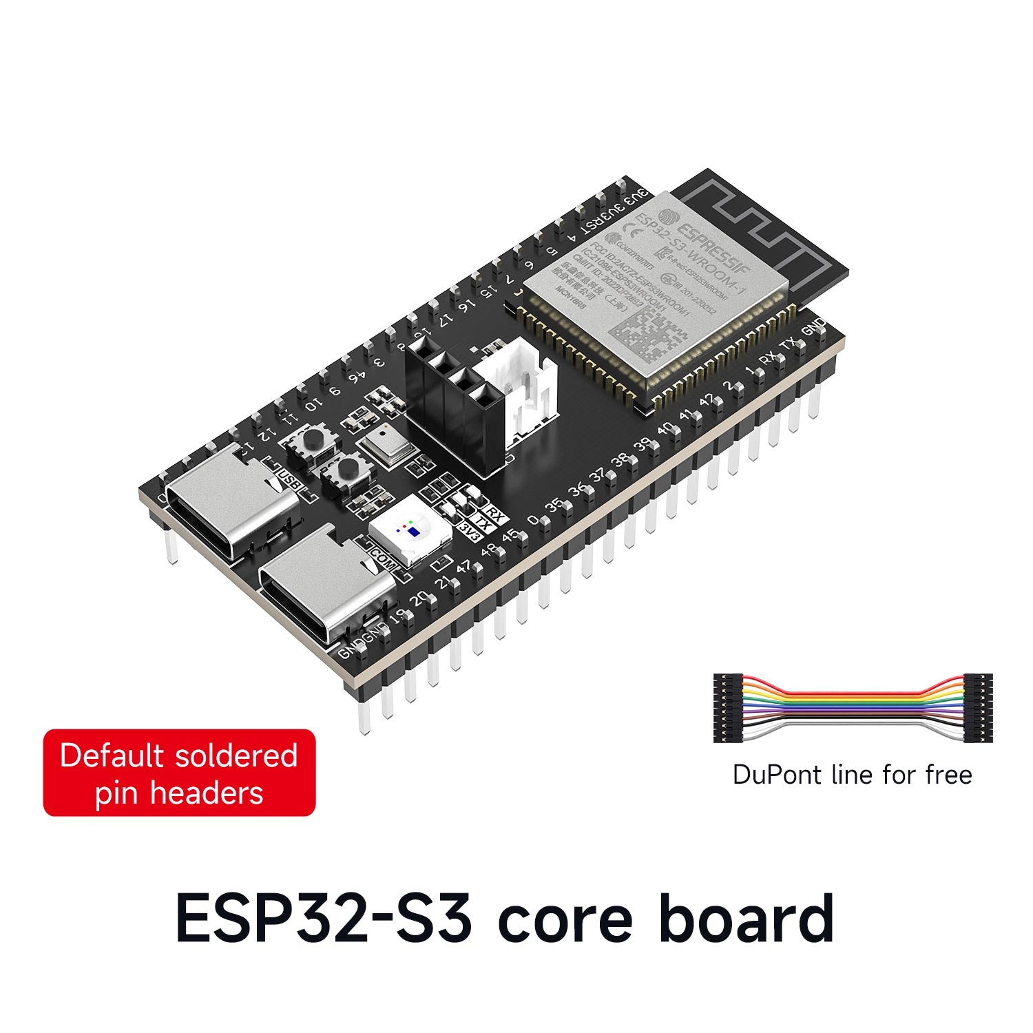 ESP32-S3-N16R8 core board built-in 16MB Flash 8MB PSRAM  2.4GHz WiFi BT 5.0