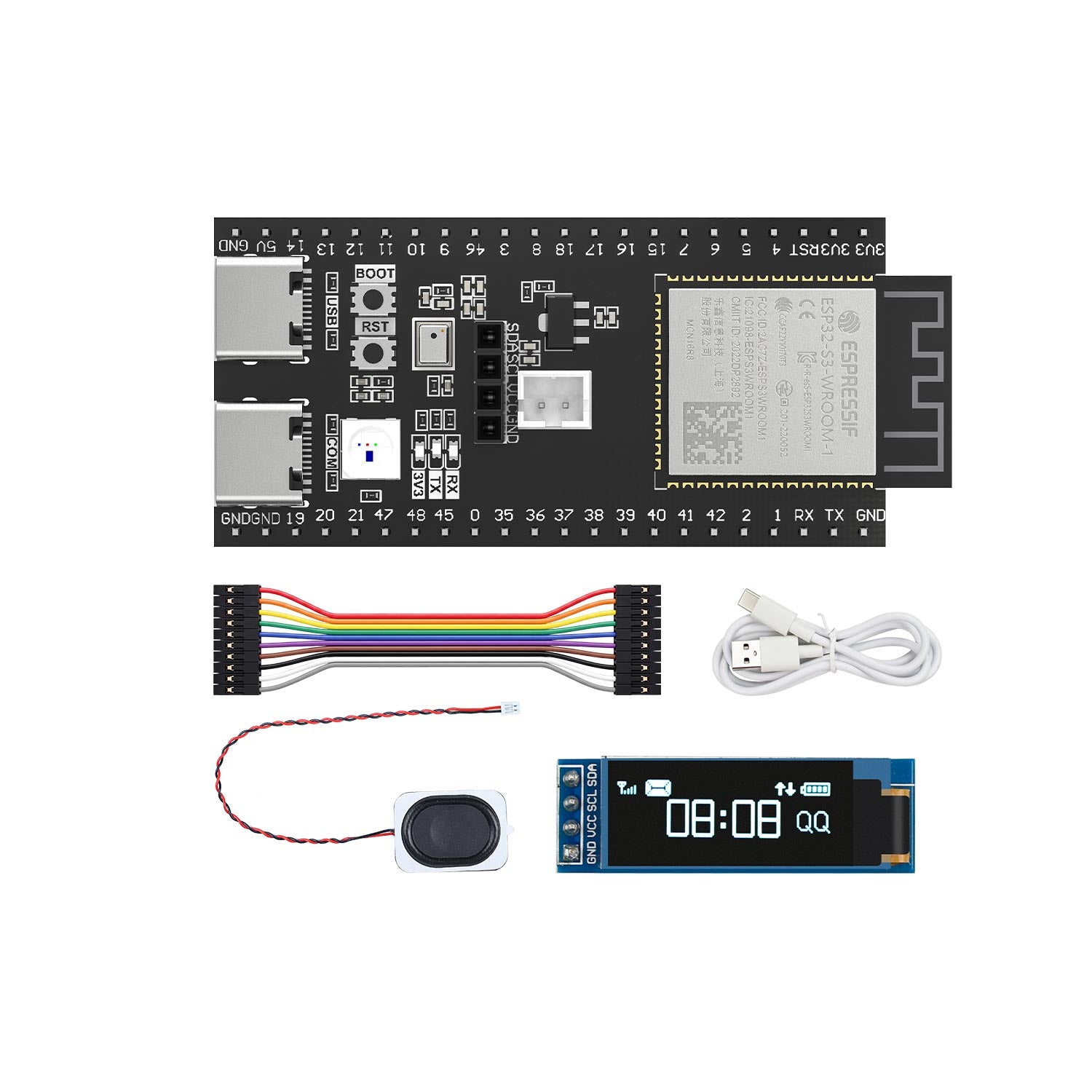 ESP32-S3-N16R8 core board built-in 16MB Flash 8MB PSRAM  2.4GHz WiFi BT 5.0