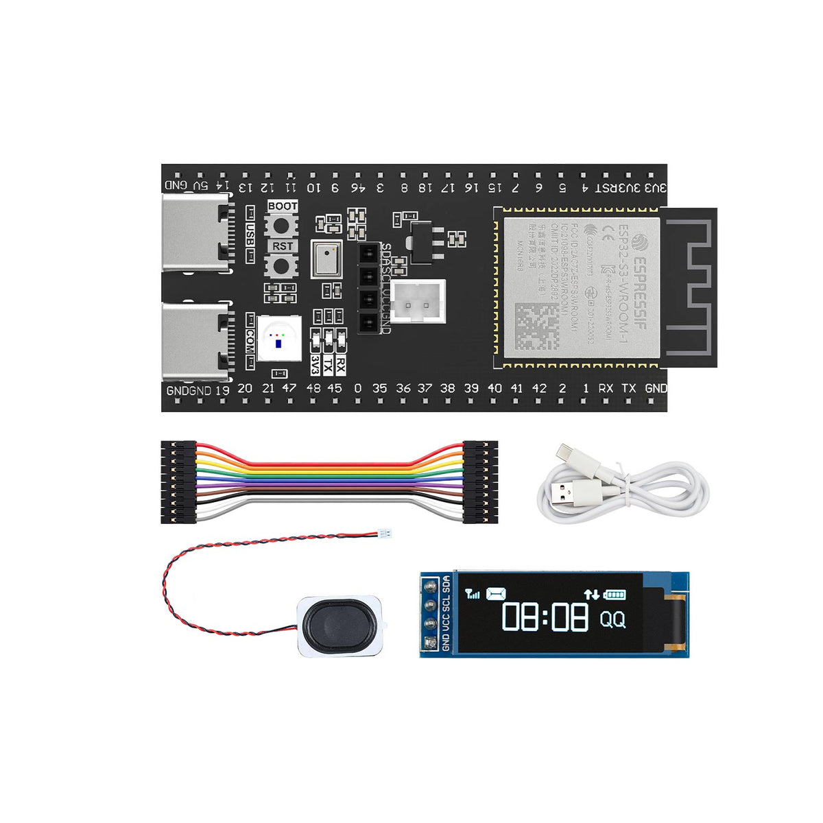 ESP32-S3-N16R8 core board built-in 16MB Flash 8MB PSRAM  2.4GHz WiFi BT 5.0