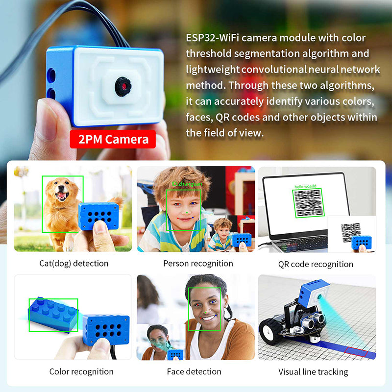 ESP32-S3 WiFi Camera AI Vision Module(2DOF PTZ Optional)