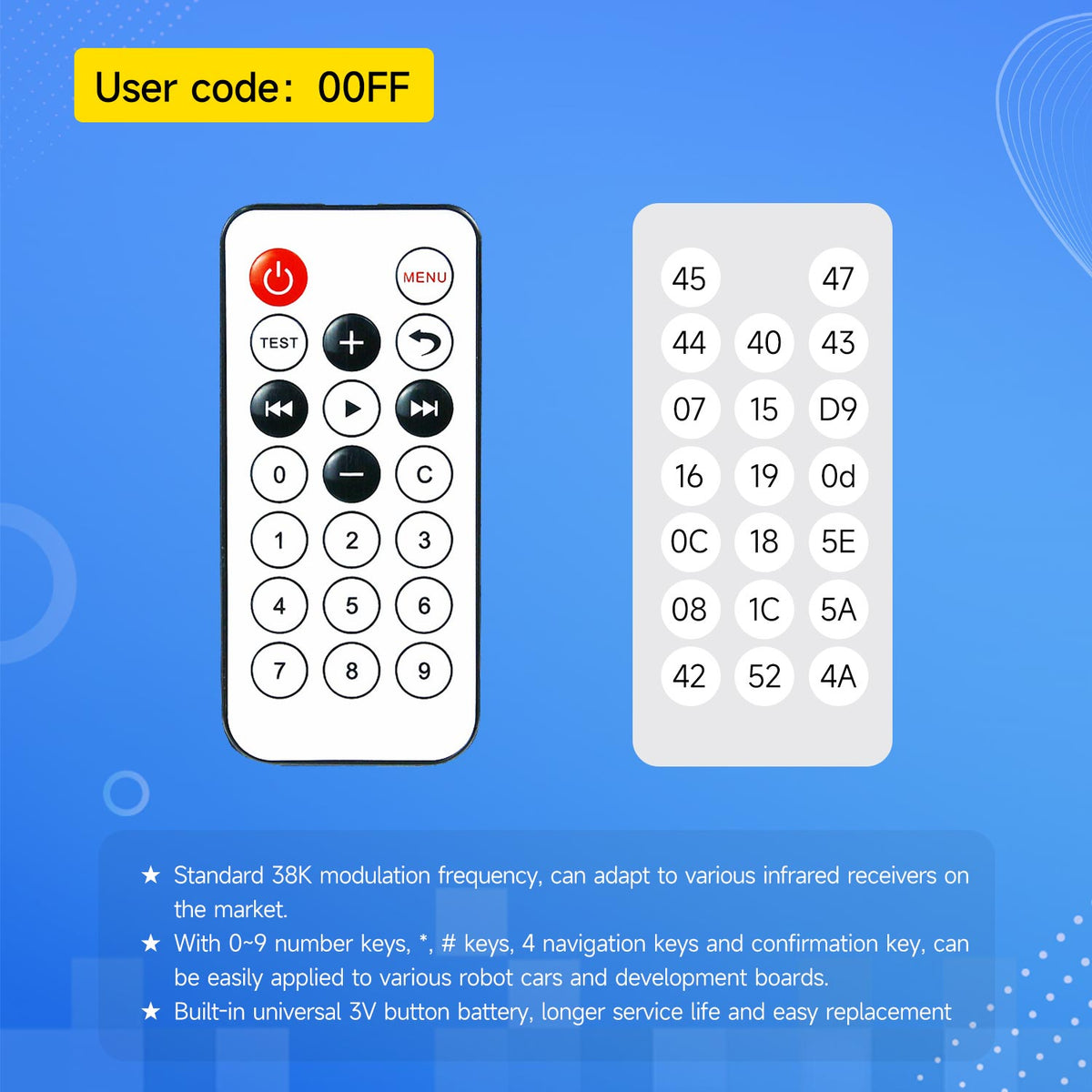 Yahboom  Infrared remote controller