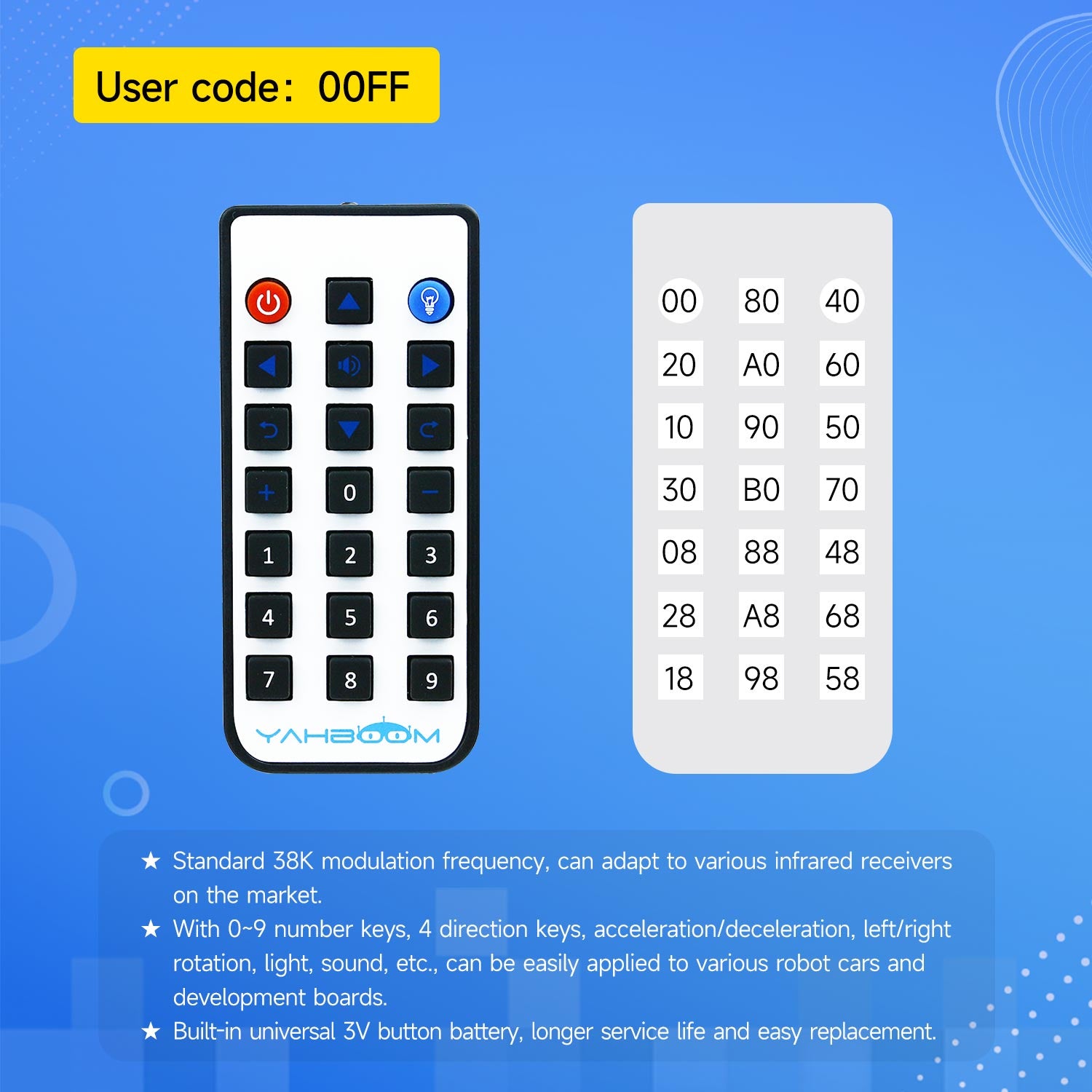 Yahboom  Infrared remote controller