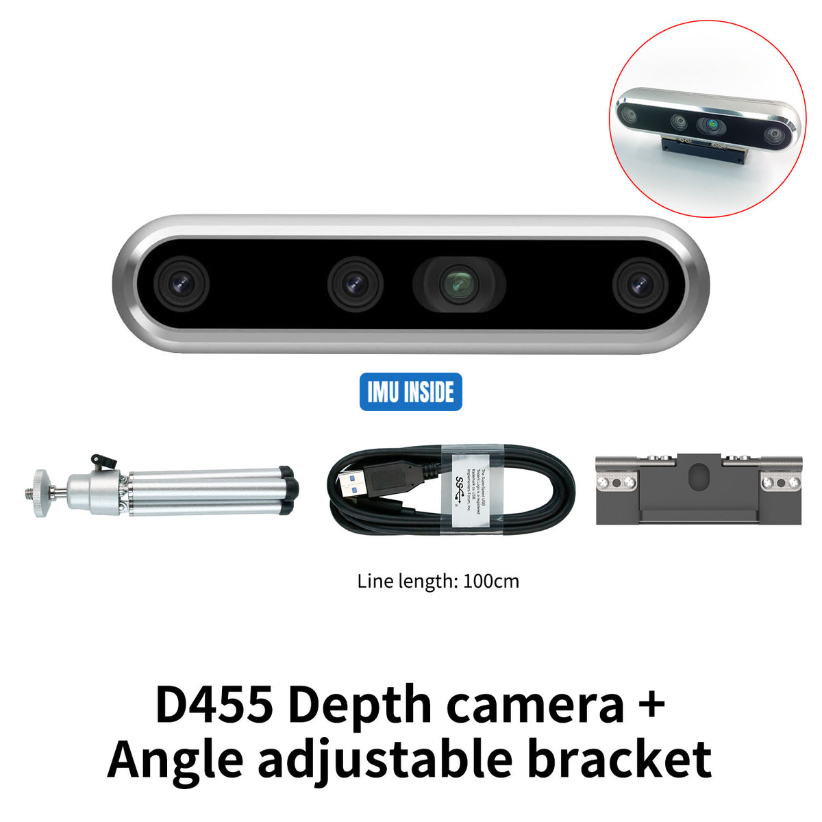 Caméra de profondeur Intel RealSense D435i D455 D435 D415