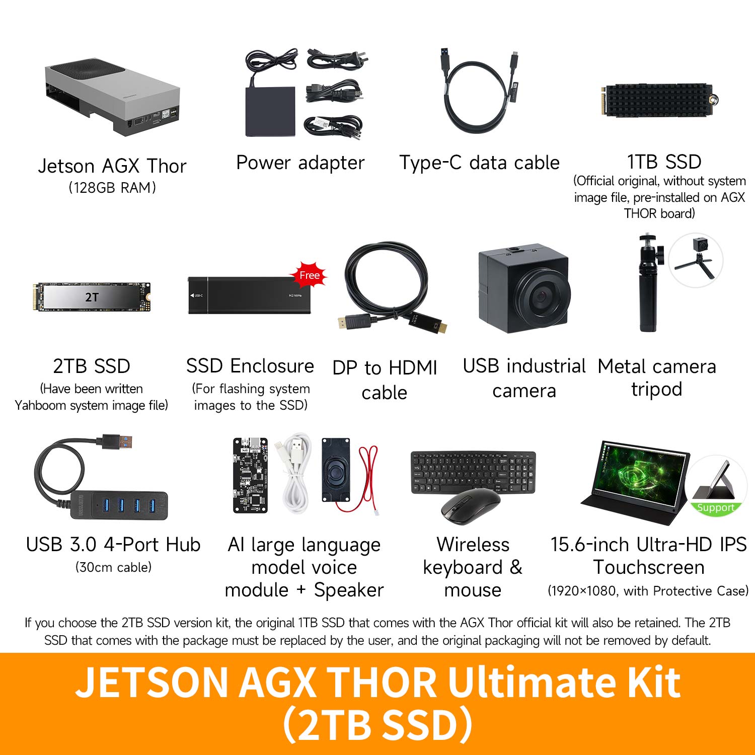 Jetson AGX Thor Developer Kit with 128GB RAM(2070 FP4 TFLOPS)