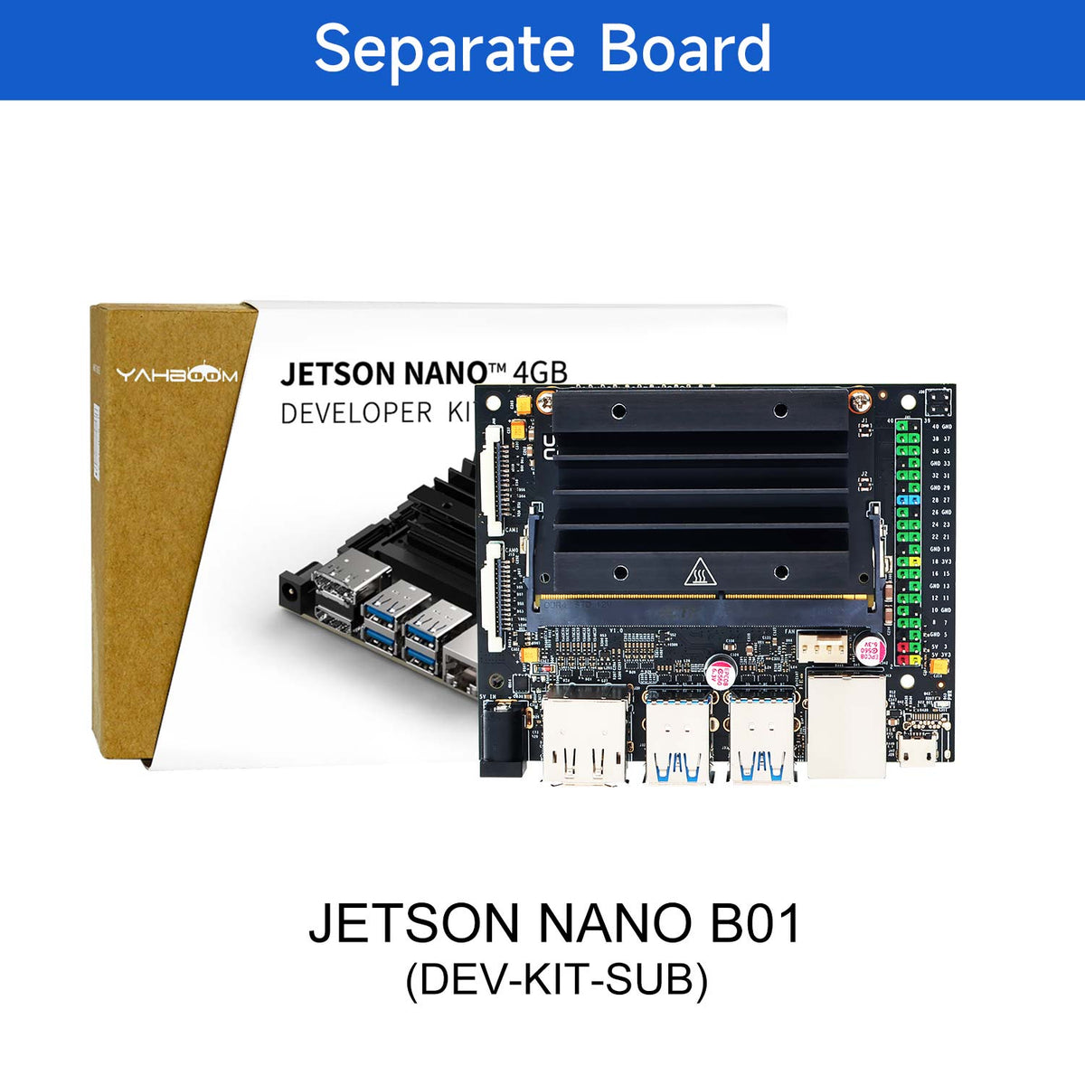 Yahboom Separate Jetson NANO B01 SUB Board packaging display