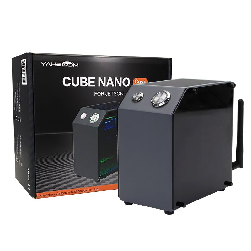 Jetson mini aluminum alloy cube NANO protective case product packaging box and product real image showing