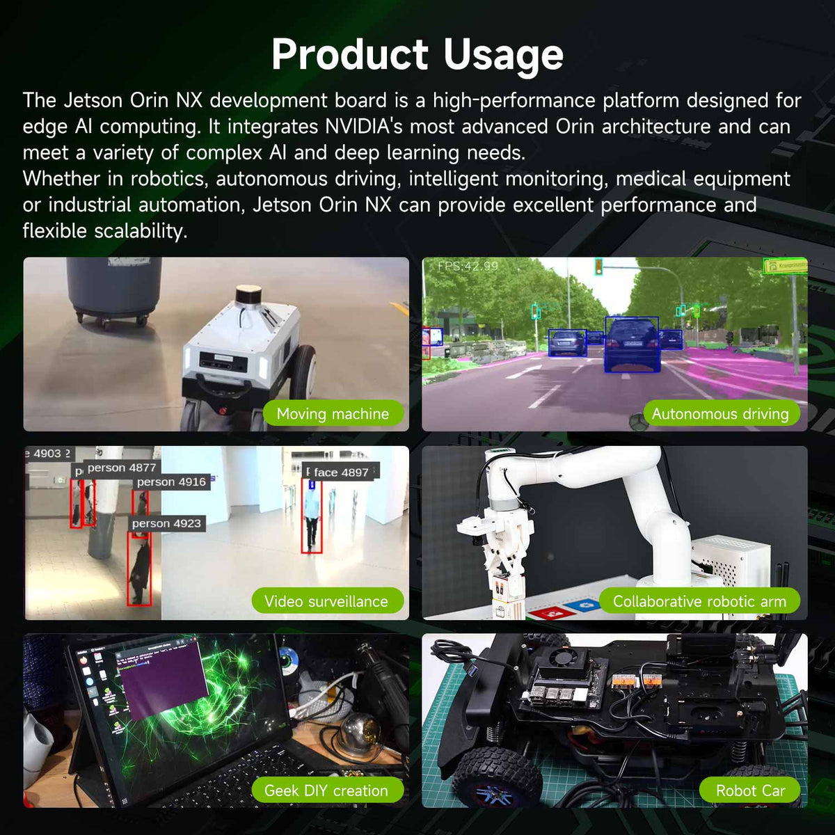 Yahboom Jetson NVIDIA Orin Developer Board is suitable for foredge Al computing in robotics, autonomous driving and ect.