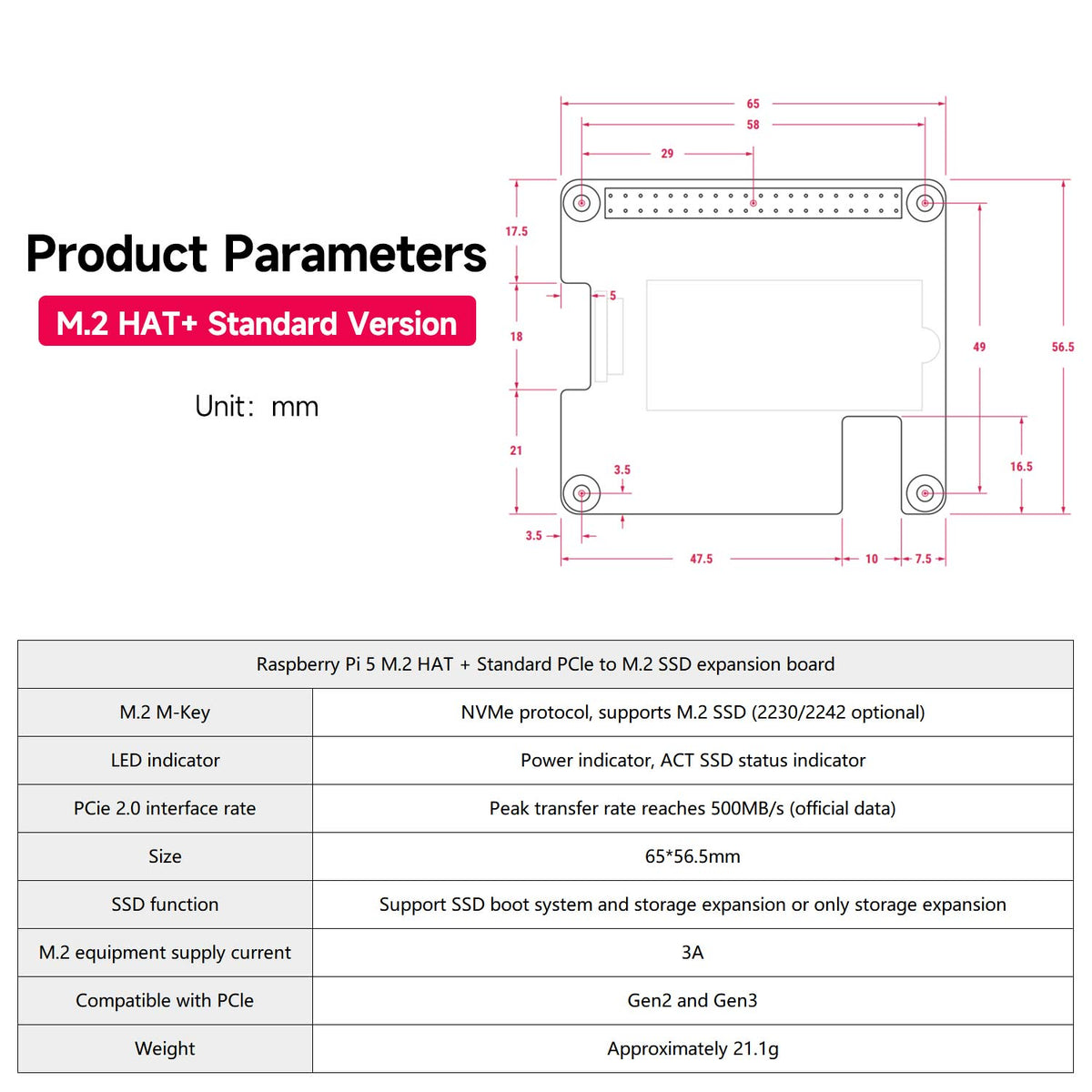 Raspberry Pi 5 M.2 HAT+ oficial