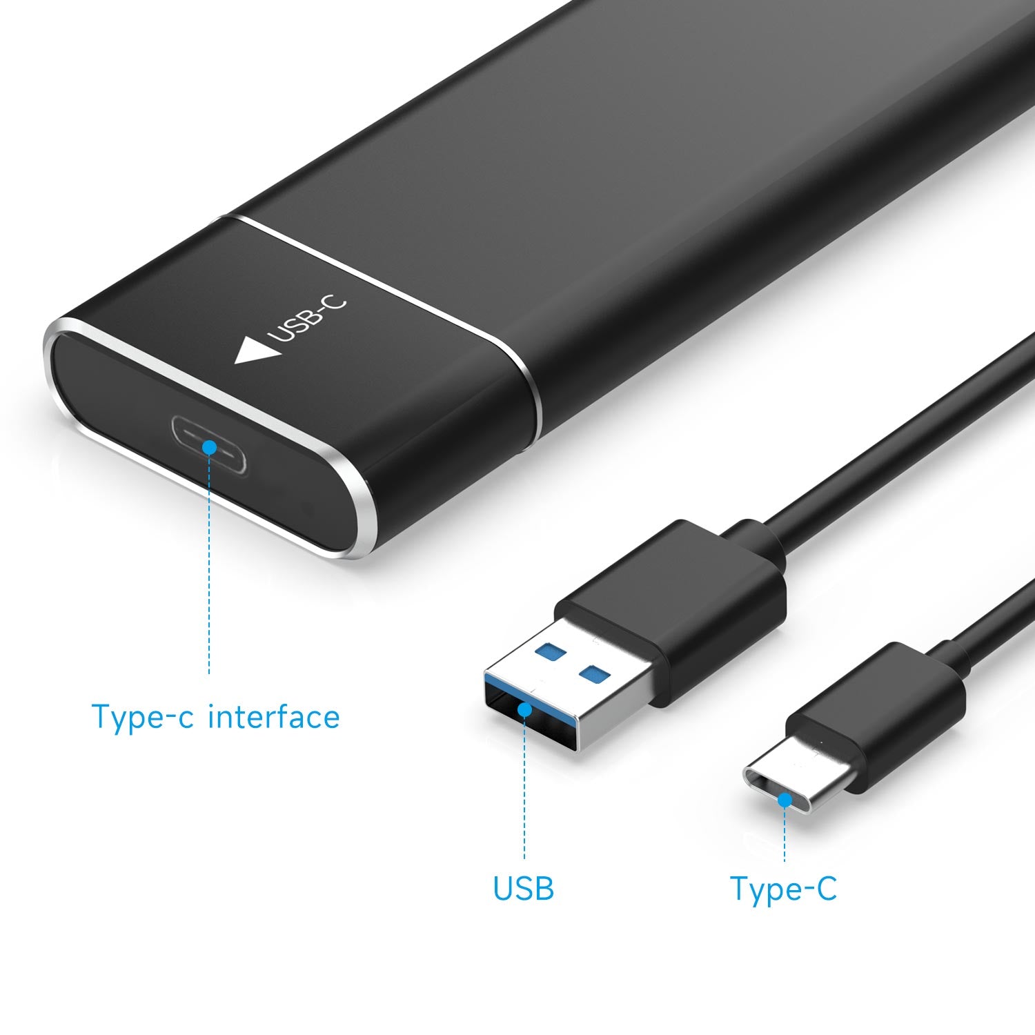 Carcasa SSD M.2 compatible con el protocolo NVMe y la interfaz M Key/B&amp;M Key
