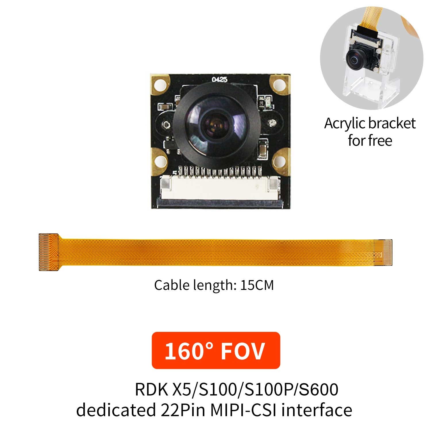 RDK MIPI HD Camera Module With 77° /120° /160° FOV