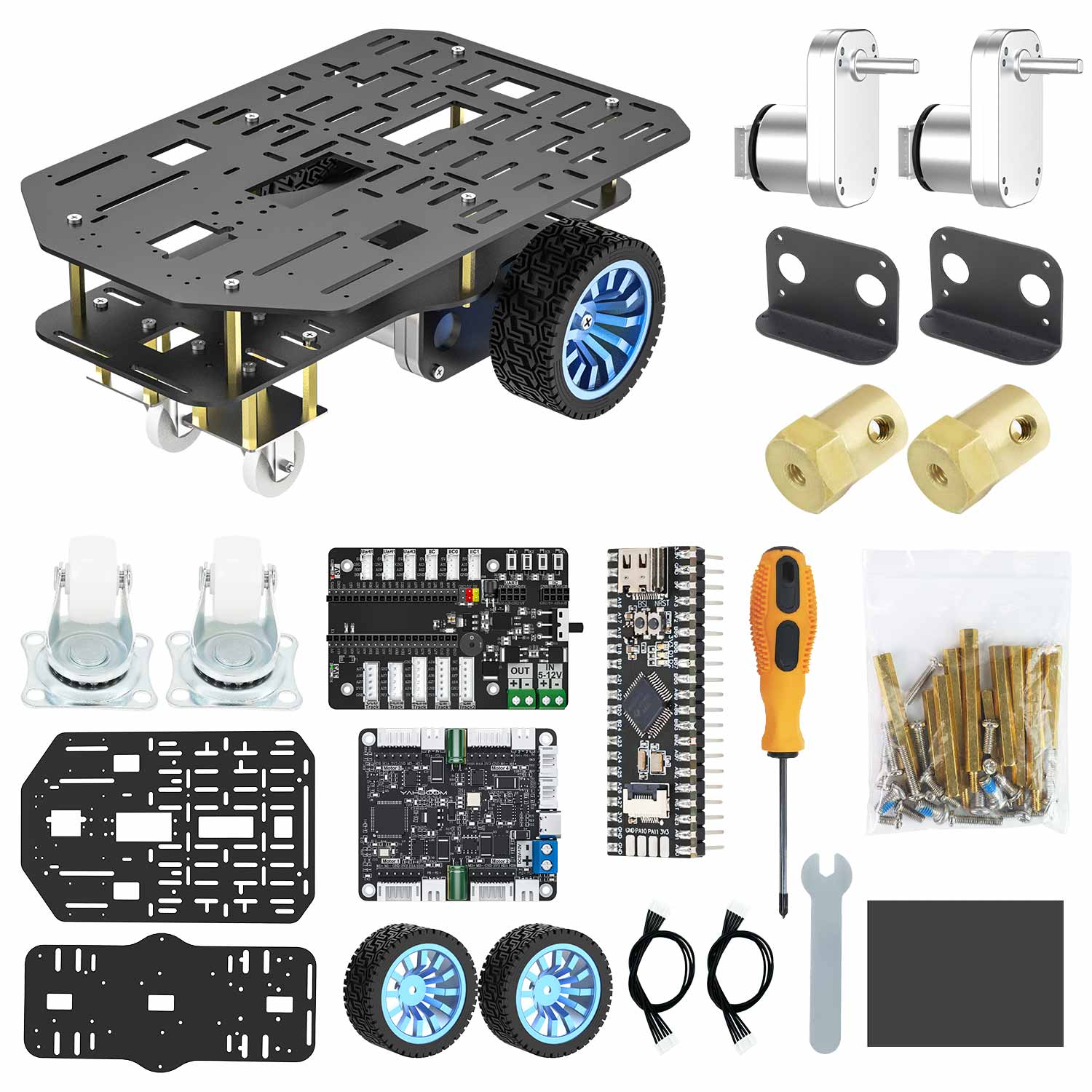 Yahboom MSPM0 Smart Robot Car Aluminum Alloy Chassis Kit