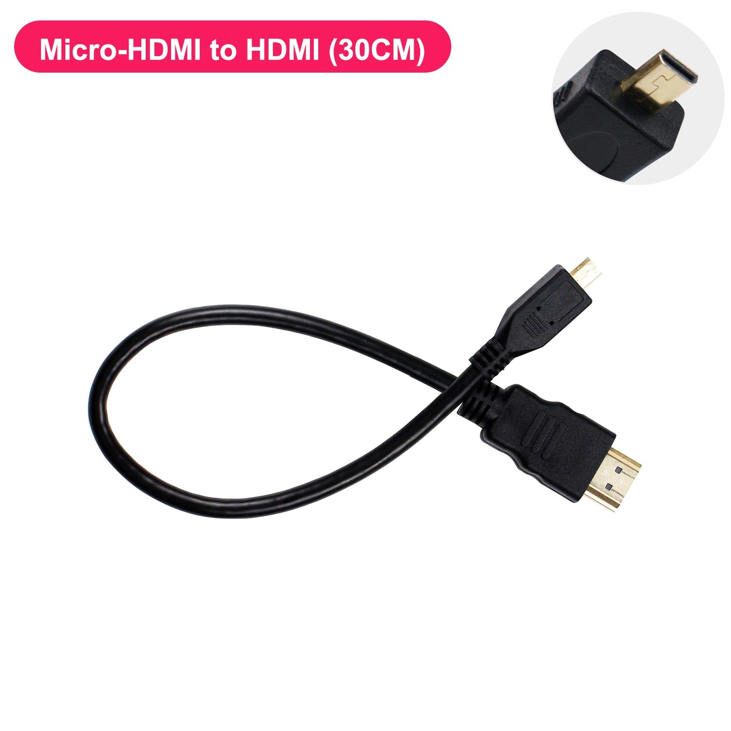 Câble micro-HDMI vers HDMI pour Raspberry Pi 5/4B