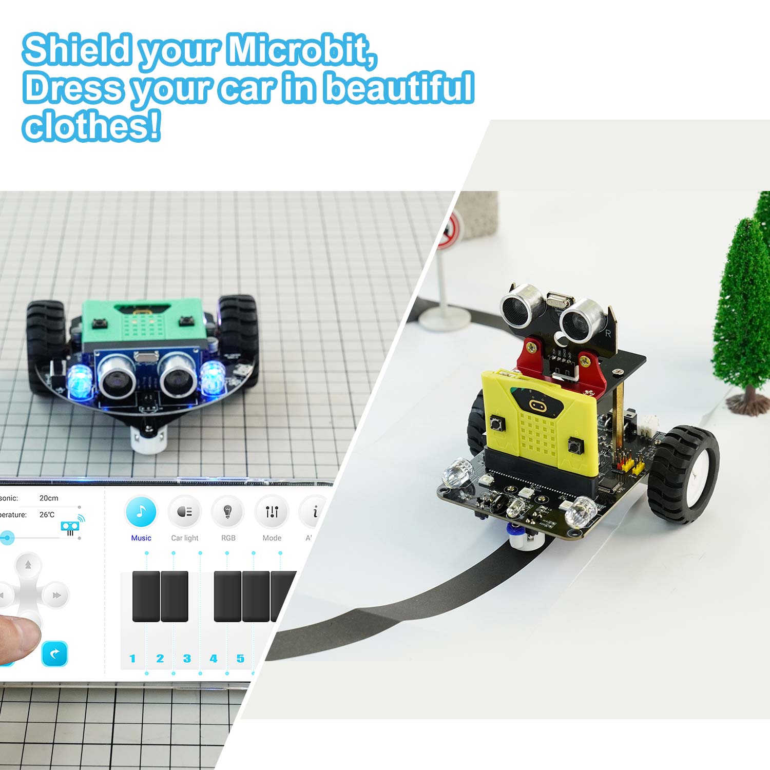 Nueva funda de silicona Micro:bit (amarilla/verde) para placa V1.5/V2