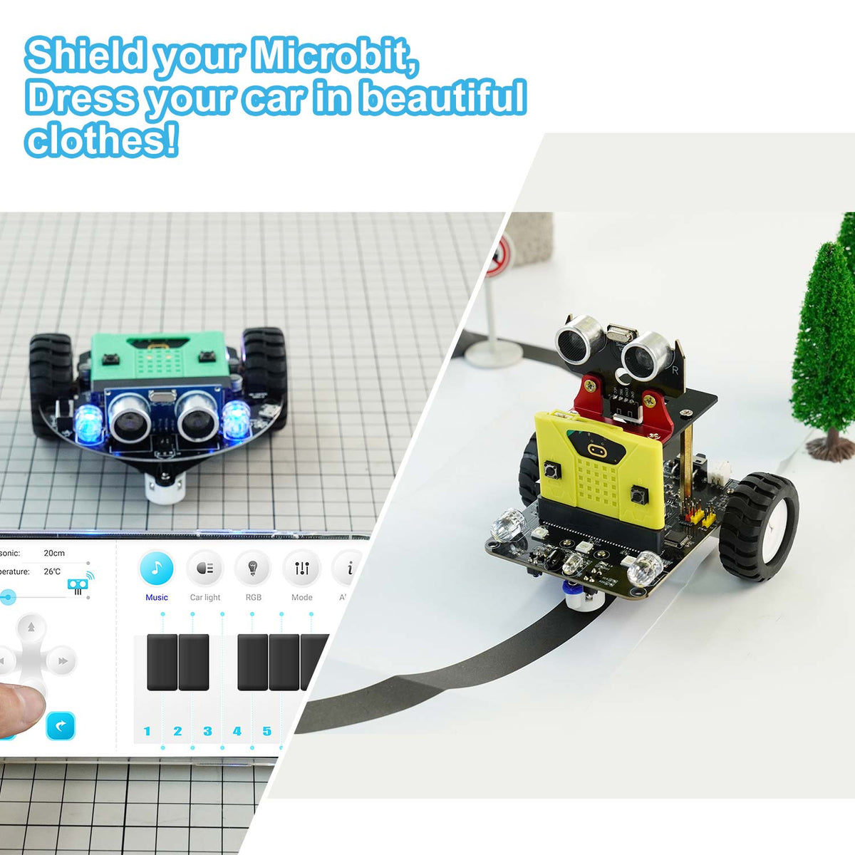 Nueva funda de silicona Micro:bit (amarilla/verde) para placa V1.5/V2