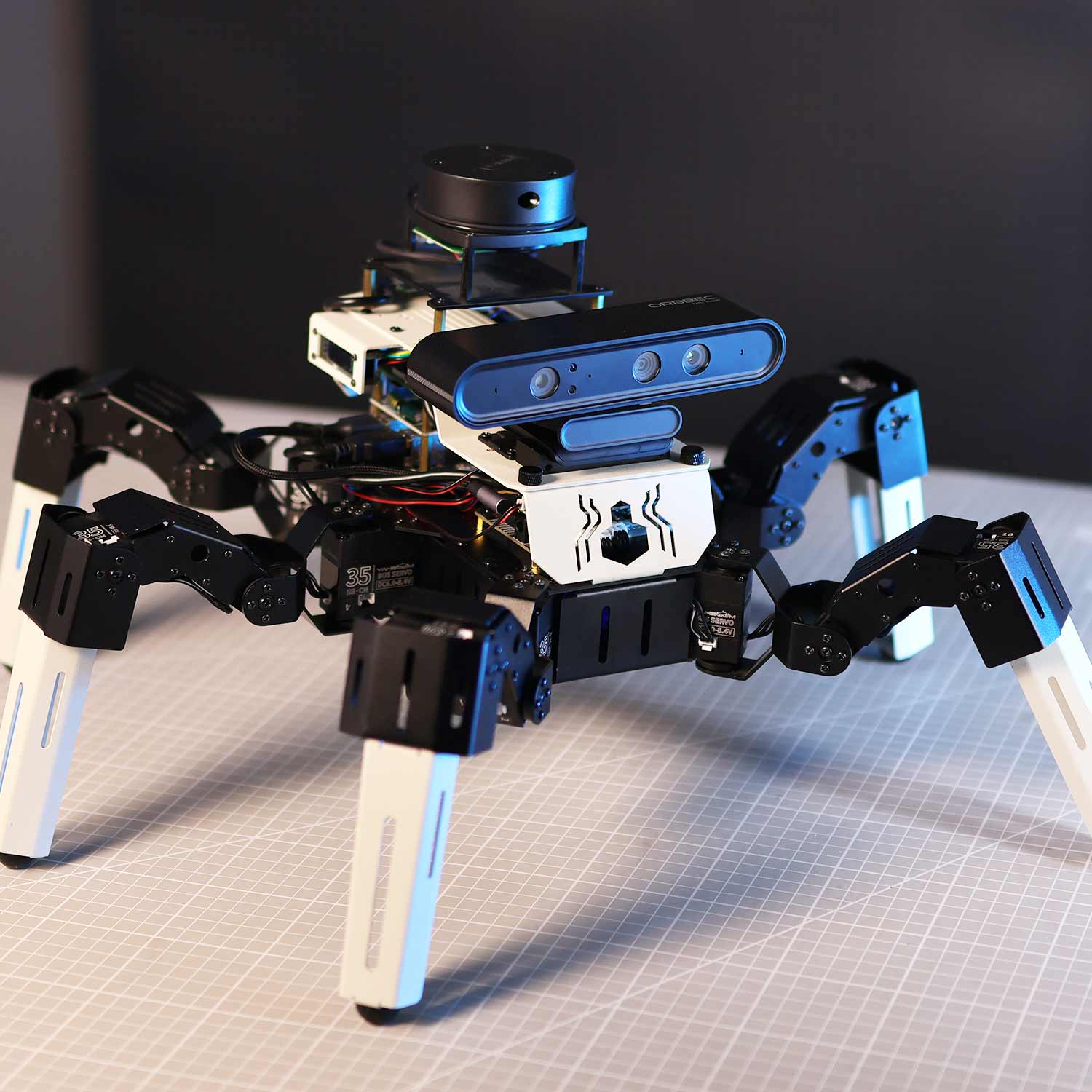18DOF Muto RS AI Large Language Model Hexapod Robot ROS2 for Raspberry Pi 5