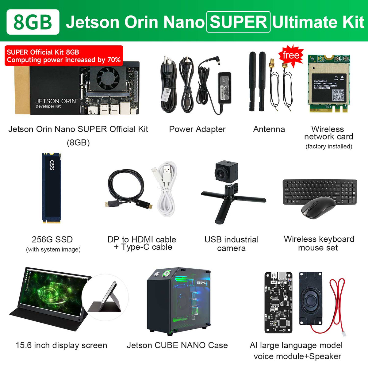 Jetson Orin NANO SUPER Developer Kit(SUB/Official) with 4GB/8GB RAM(34TOPS/67TOPS)