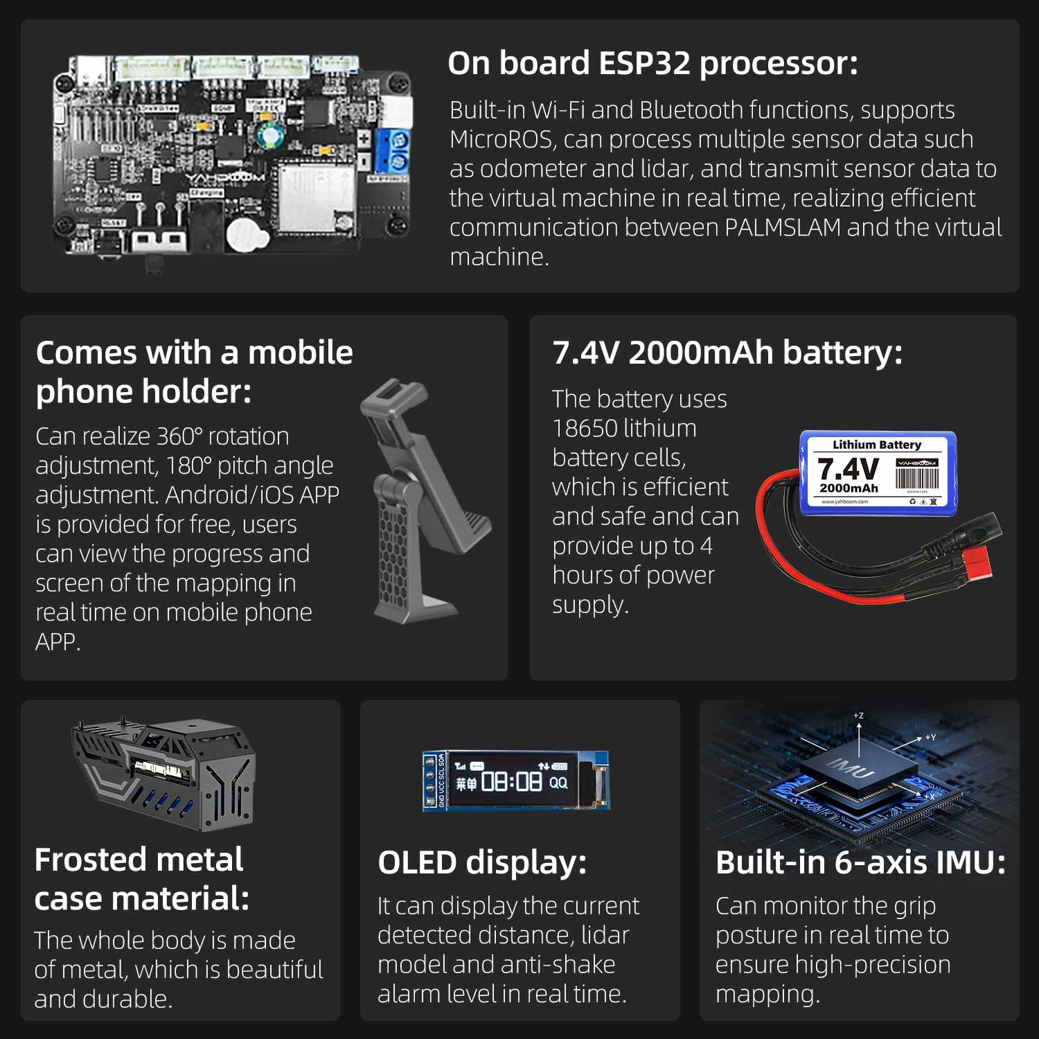 Escáner LiDAR portátil PALMSLAM para mapeo (Lidar opcional)