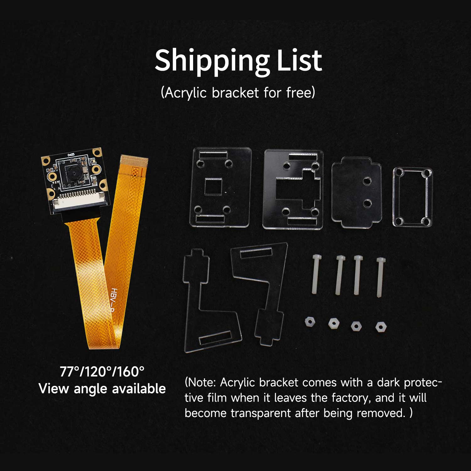 RDK MIPI HD Camera Module With 77° /120° /160° FOV