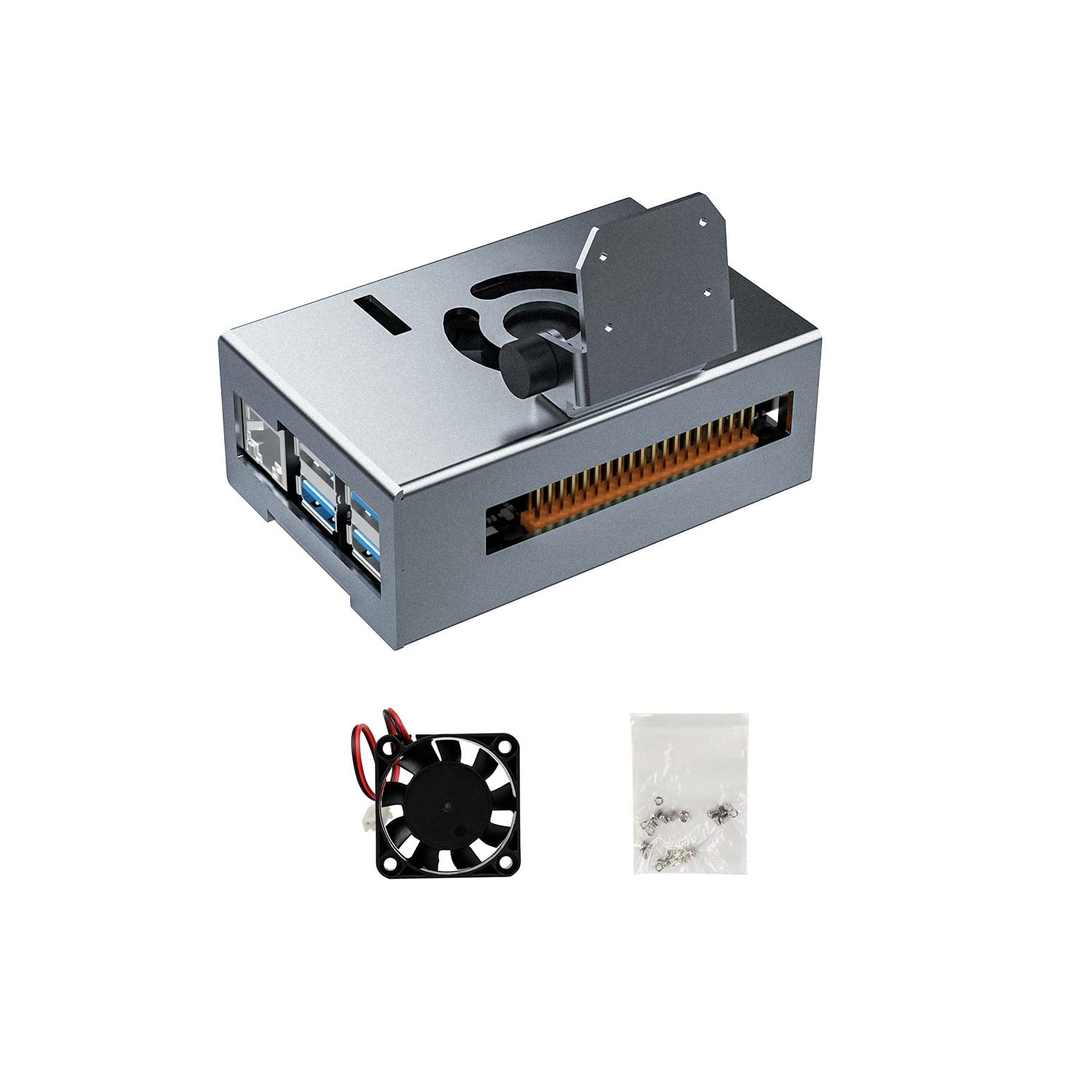RDK X5 Aluminum Alloy Case with Cooling Fan for D-Robotics RDK X5 Board