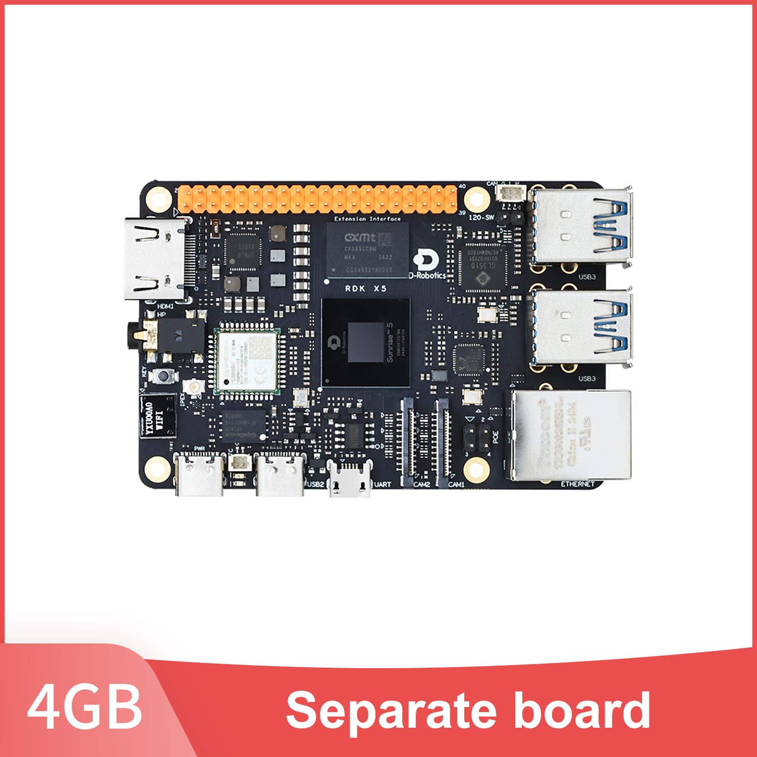 RDK X5 Robot Developer Kit support with 4G/8GB RAM