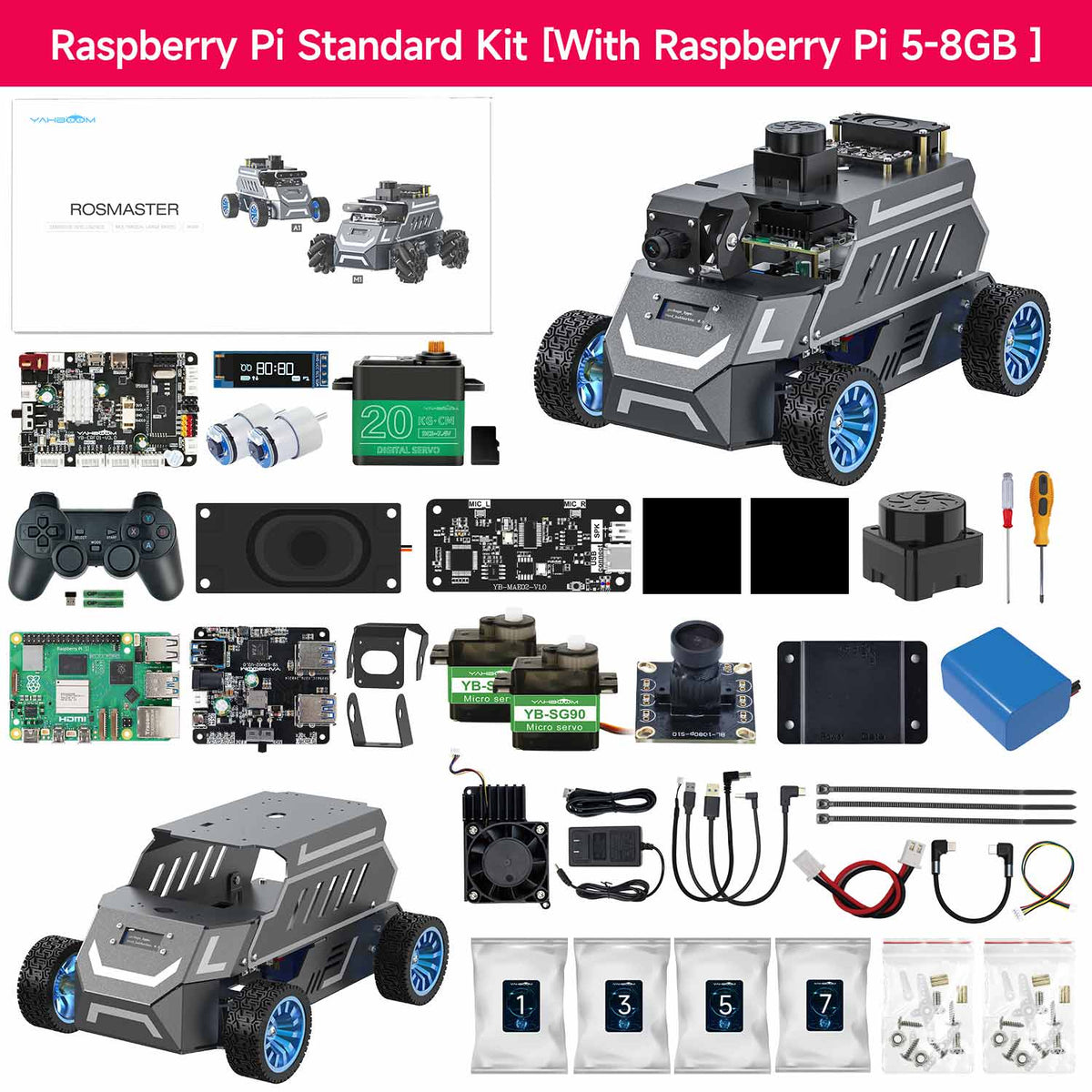 ROSMASTER A1 Standard Kit with RPi 5