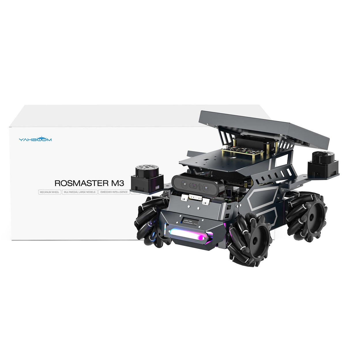ROSMASTER M3 AI Large Language Model ROS2 Robot with Mecanum Wheel for Jetson Orin NANO/NX SUPER/RDK X5/RaspberryPi 5