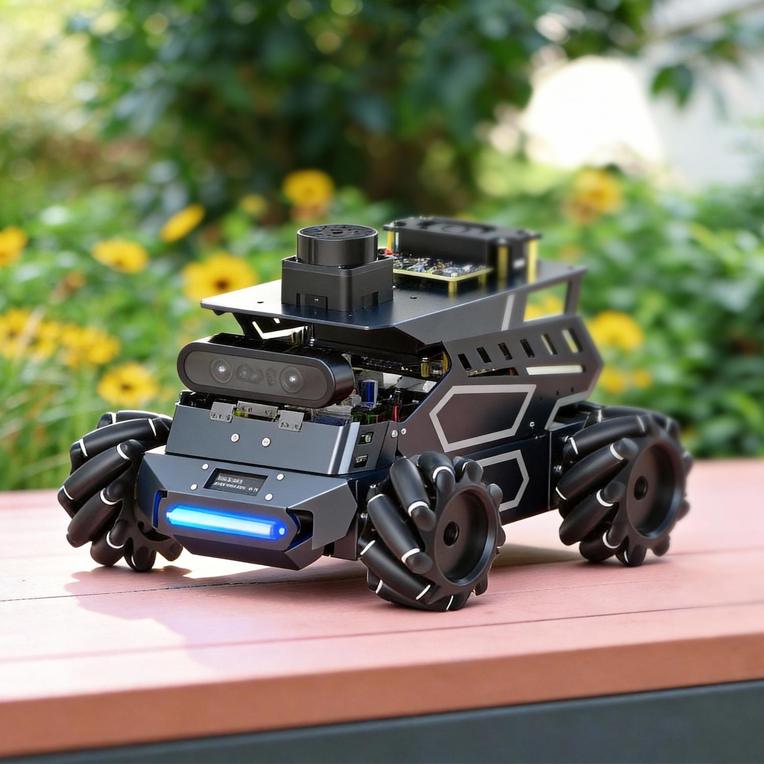 ROSMASTER M3 AI Large Language Model ROS2 Robot with Mecanum Wheel for Jetson Orin NANO/NX SUPER/RDK X5/RaspberryPi 5