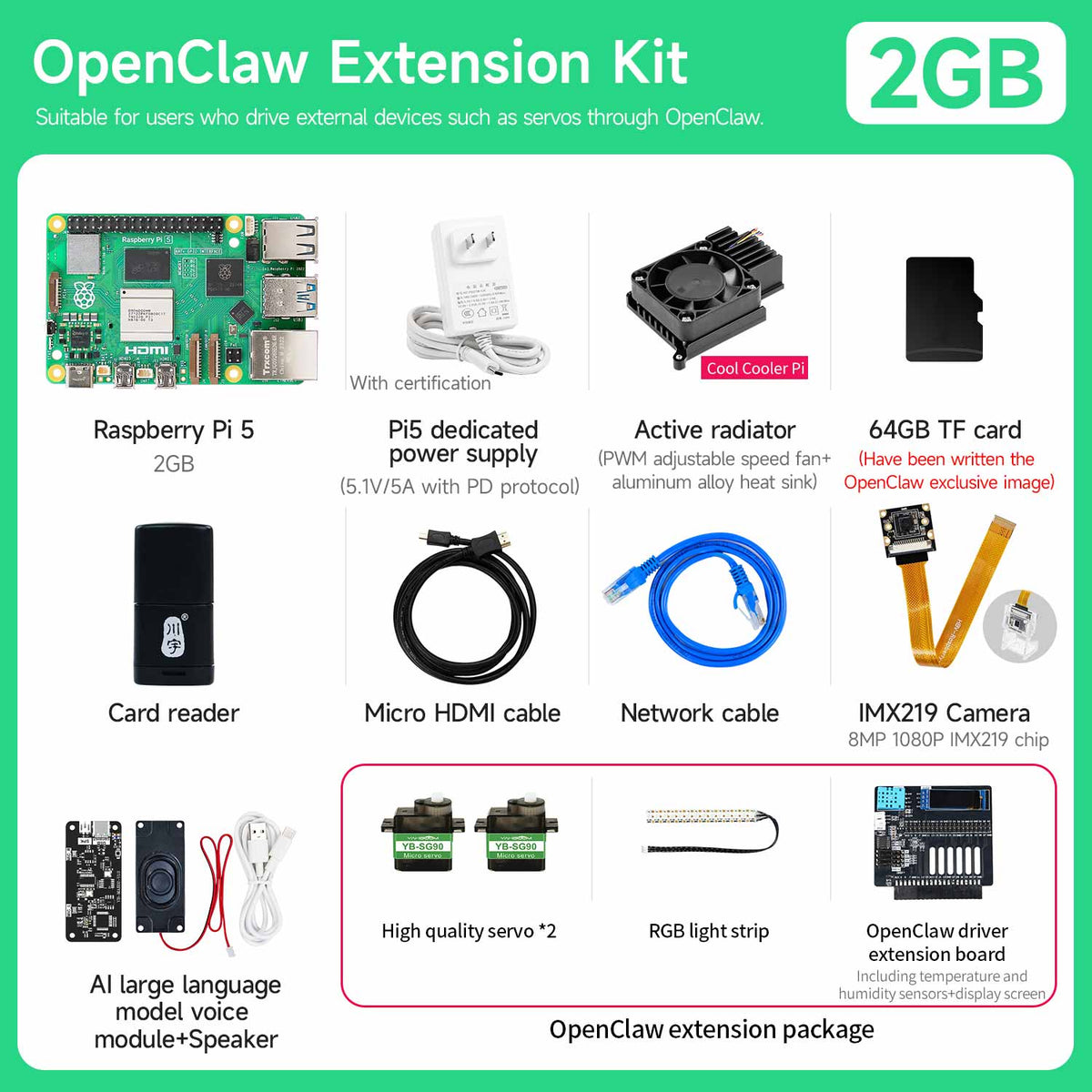 Raspberry Pi 5 Starter Kit(1G/2G/4G/8G/16G)