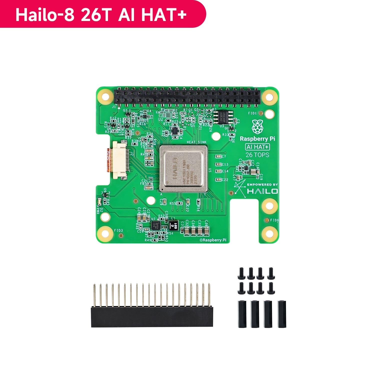 Hailo-8/8L AI HAT+ para Raspberry Pi 5