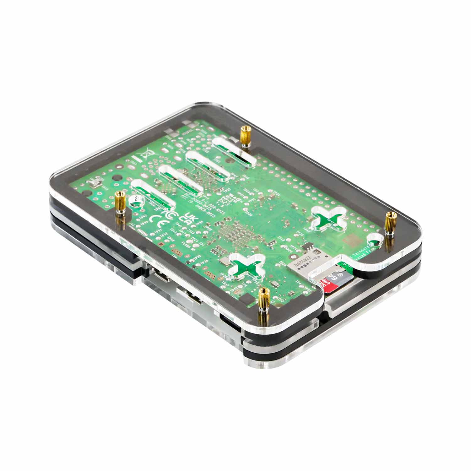 Boîtier en acrylique à 5 couches pour Raspberry Pi 5