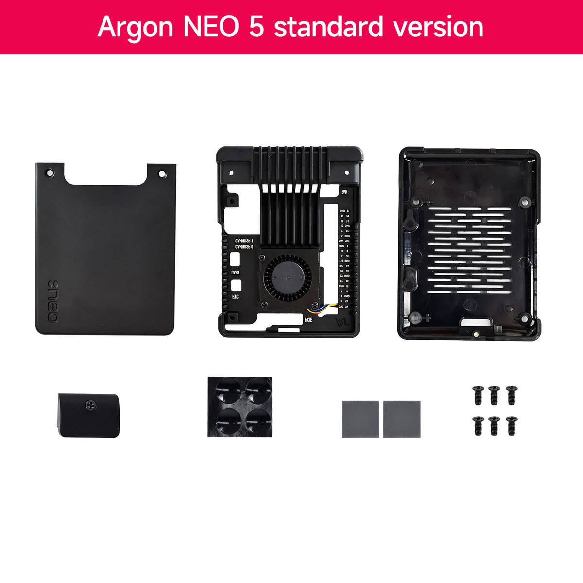 Argon NEO 5 Case for Raspberry Pi 5  with PWM cooling fan