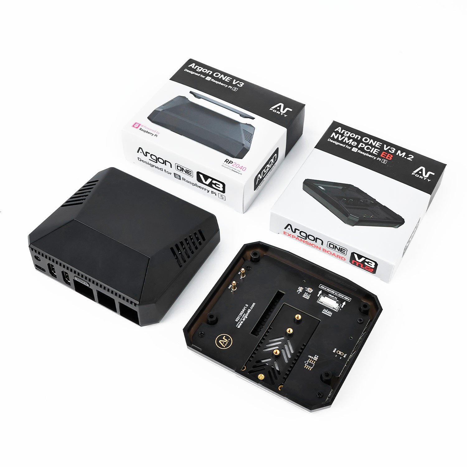 Boîtier Argon ONE V3 pour Raspberry Pi 5 avec ventilateur de refroidissement PWM